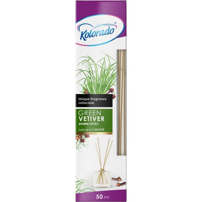 Аромадиффузор Kolorado Aroma Sticks Зеленый ветивер 50 мл (5902506009806)