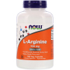 Амінокислота Now Foods L-Аргінін 700мг, L-Arginine, 180 вегетаріанських капсул (NOW-00033)