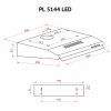 Витяжка кухонна Perfelli PL 5144 Dark BR LED зображення 11