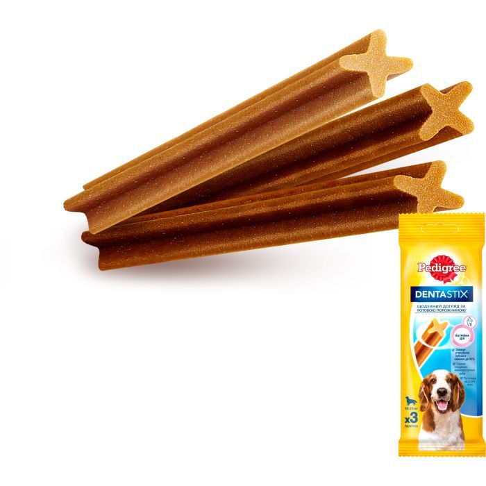 Лакомство для собак Pedigree Denta Stix для чистки зубов 77 г (5998749141496) изображение 3