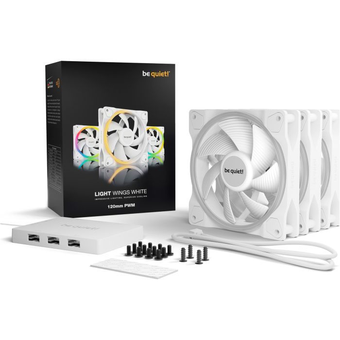 Кулер до корпусу Be quiet! Light Wings White 120mm PWM (BL100) зображення 6