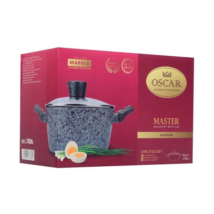 Кастрюля Oscar Master 3.7 л (OSR-2102-20/1) изображение 4