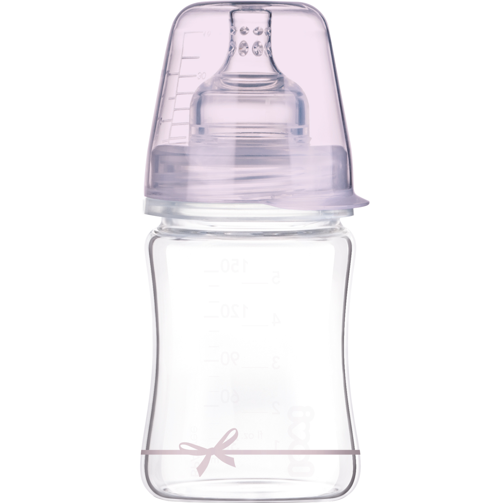 Бутылочка для кормления Lovi Diamond Glass Baby Shower стеклянная 150 мл Розовая (74/104girl)