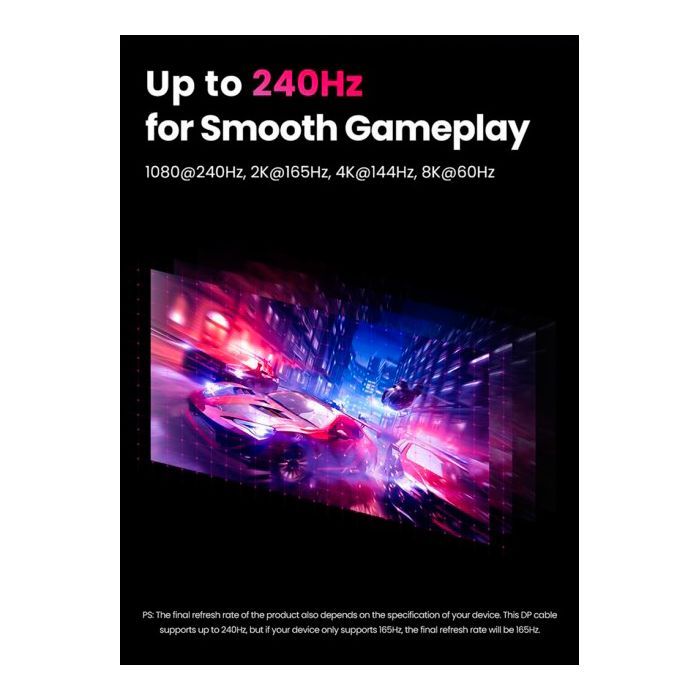 Кабель мультимедийный DisplayPort M to DisplayPort M 3.0m V1.4 Ugreen (80393) изображение 4