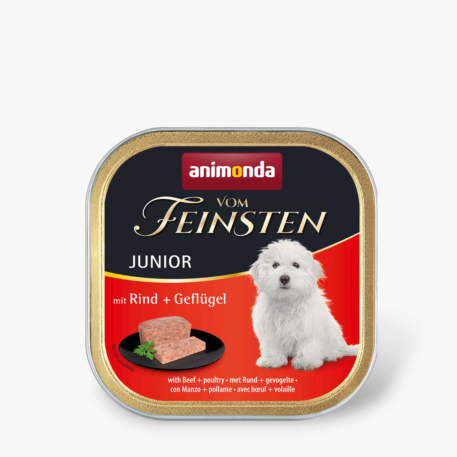 Консервы для собак Animonda Vom Feinsten Junior with Beef + Poultry 150 г (4017721826204)