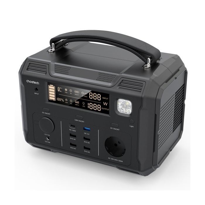 Зарядна станція Choetech BS004-EU-BK, 500W (BS004-EU-BK)