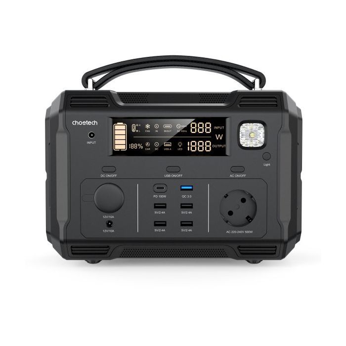 Зарядна станція Choetech BS004-EU-BK, 500W (BS004-EU-BK) зображення 3