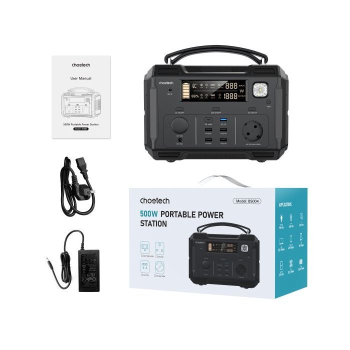 Зарядна станція Choetech BS004-EU-BK, 500W (BS004-EU-BK) зображення 5