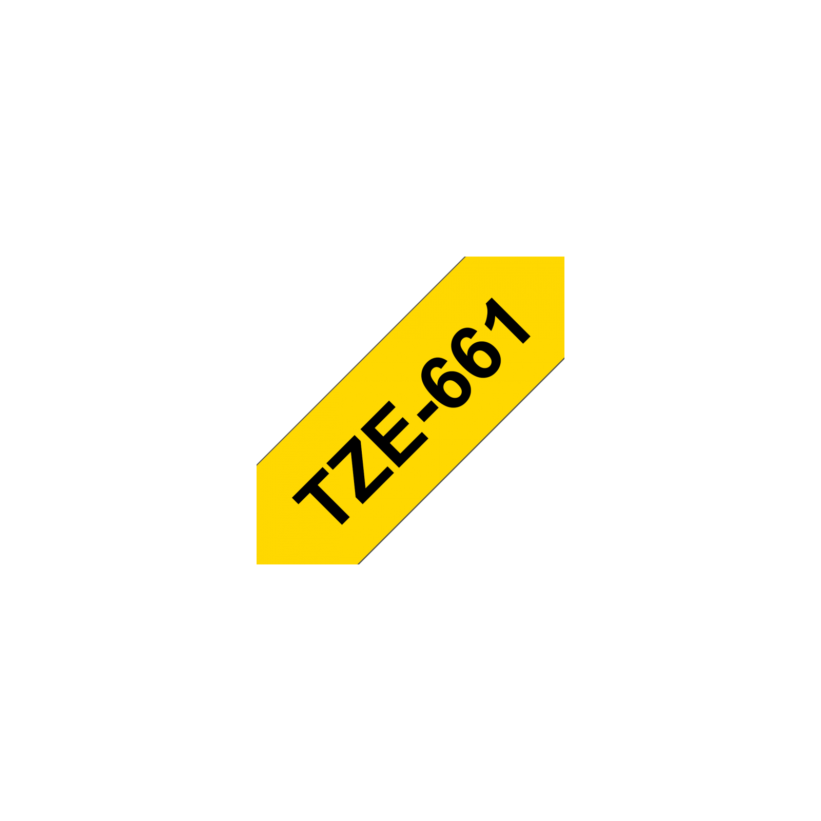 Лента для принтера этикеток UKRMARK B-T661P-BK/YE, совместима с TZE661 ламинированная, 36мм х 8м. black on yellow (B-T661P-BK/YE) изображение 2