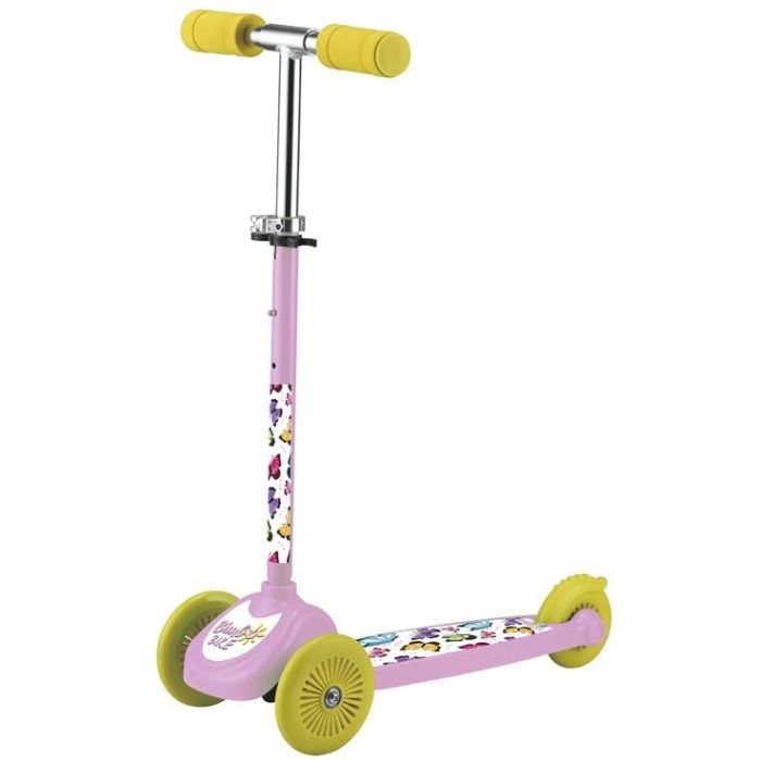 Самокат Bimbo Bike Butterflies 12" з регулюванням висоти Рожево-жовтий (75802-IS)