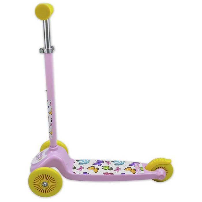 Самокат Bimbo Bike Butterflies 12" з регулюванням висоти Рожево-жовтий (75802-IS) зображення 2
