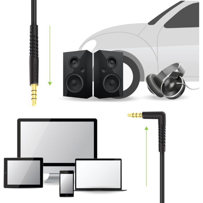 Кабель мультимедийный 3.5mm M to 3.5mm M 1.2m 90° corner Intaleo (1283126559594) изображение 3