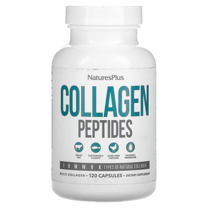 Вітамінно-мінеральний комплекс Natures Plus Колагенові пептиди, Collagen Peptides, 120 капсул (NAP-45971)