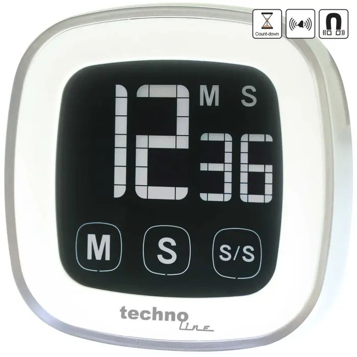 Таймер кухонний Technoline KT400 Magnetic Touchscreen White (KT400) зображення 4