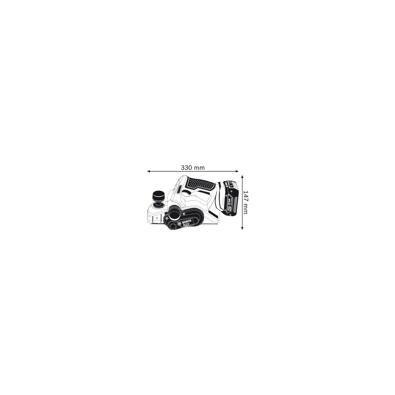 Електрорубанок Bosch GHO 18 V-LI, ніж 82мм, L-BOXX (без АКБ та ЗП) (0.601.5A0.300) зображення 4