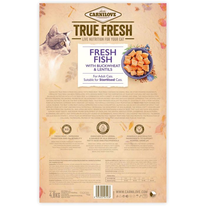 Сухой корм для кошек Carnilove True Fresh Cat Fish 1.8 кг (8595602561421) изображение 2