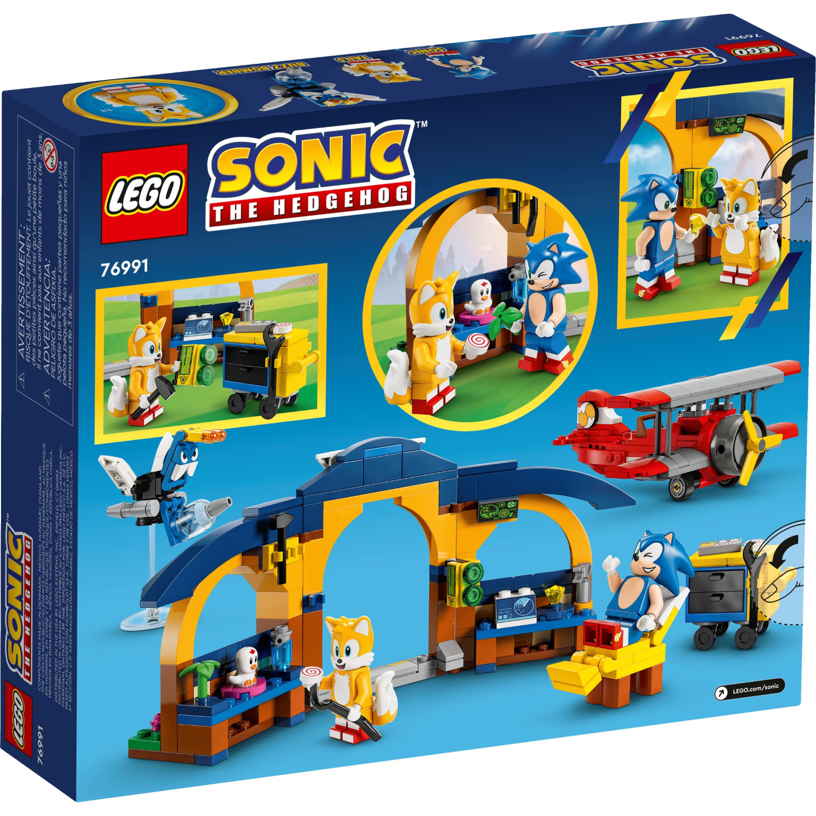 Конструктор LEGO Sonic the Hedgehog Мастерская Тейлз и самолет Торнадо 376 деталей (76991) изображение 7