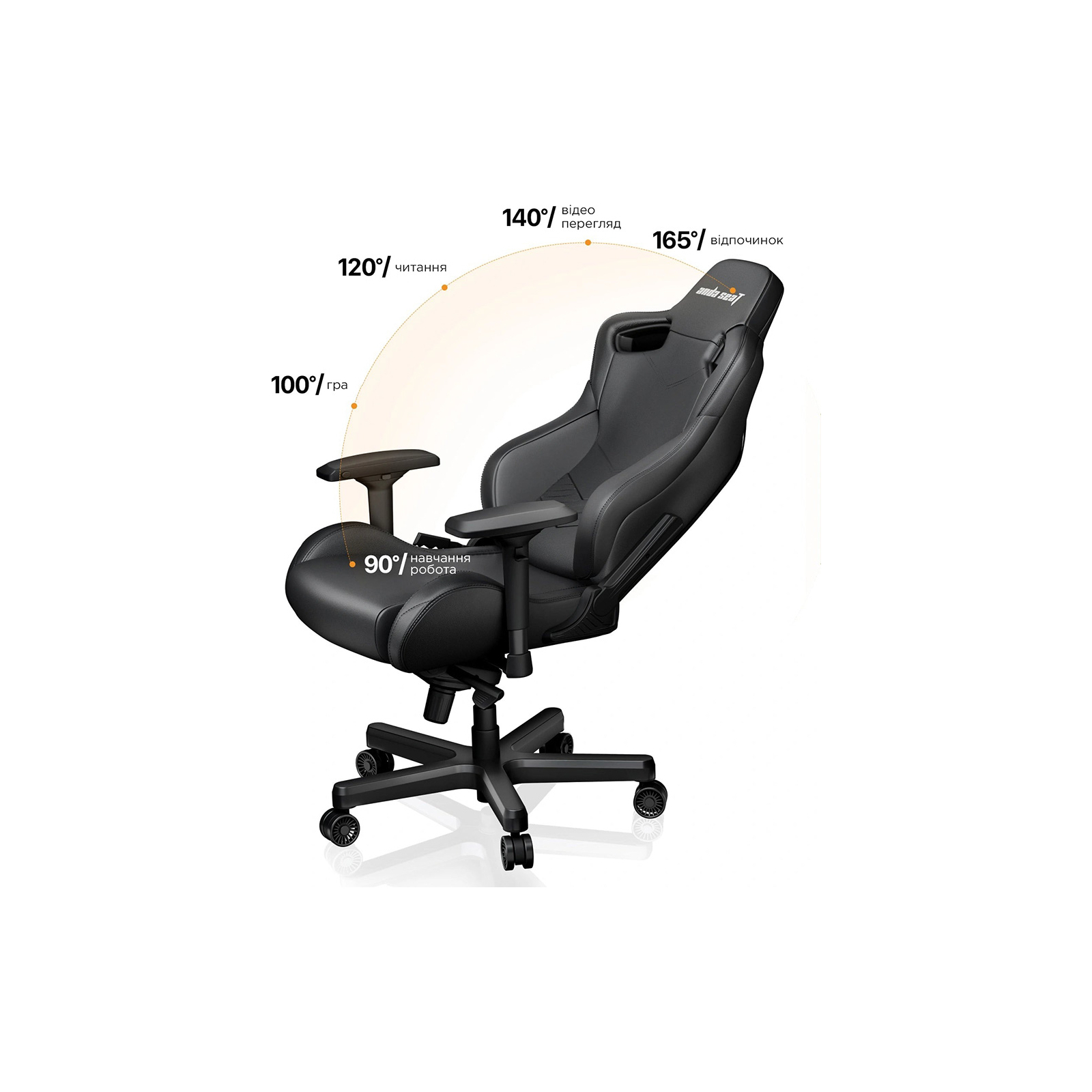 Кресло игровое Anda Seat Kaiser 2 Size XL White (AD12XL-07-W-PV-W01) изображение 4