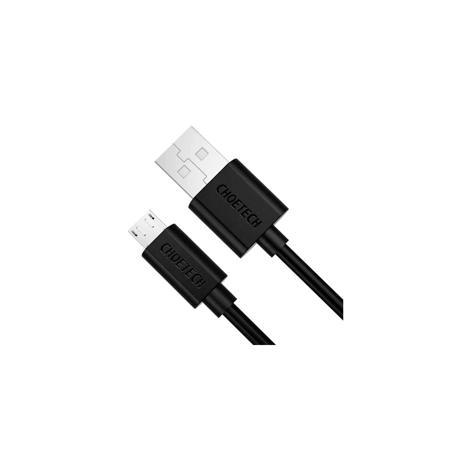 Дата кабель USB 2.0 AM to Micro 5P 1.2m 2.4A PVC Choetech (AB003) зображення 2