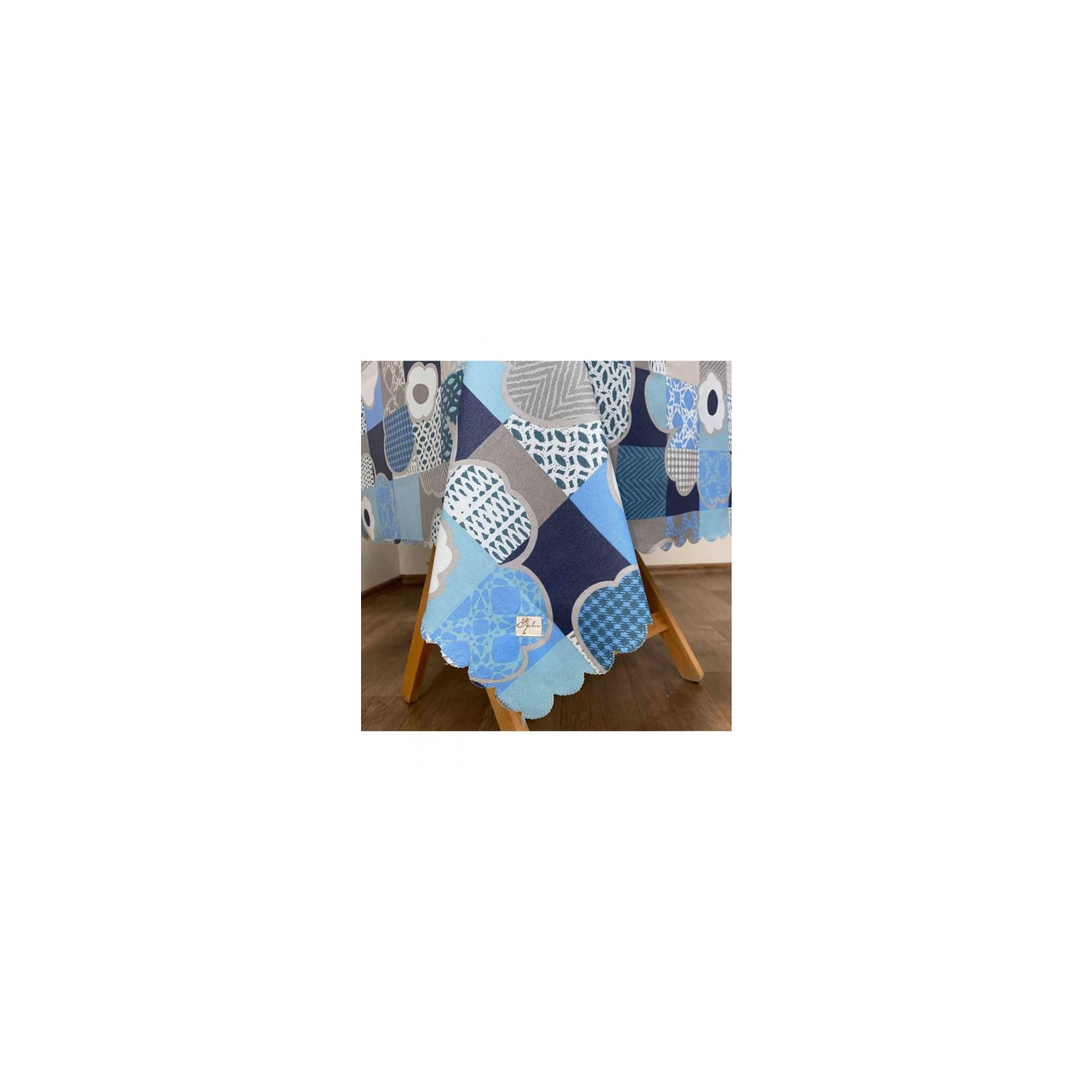 Скатерть Прованс водоотталкивающая Simfoni Синие цветы 220х140 см (4823093413108) изображение 4