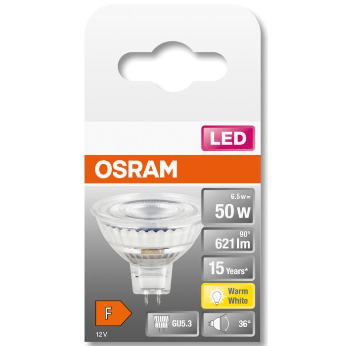Лампочка Osram LED MR16 50 36 8W/827 12V GU5.3 (4058075433762) изображение 3