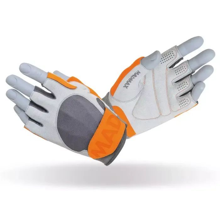 Рукавички для фітнесу MadMax MFG-850 Crazy Grey/Orange M (MFG-850_M)