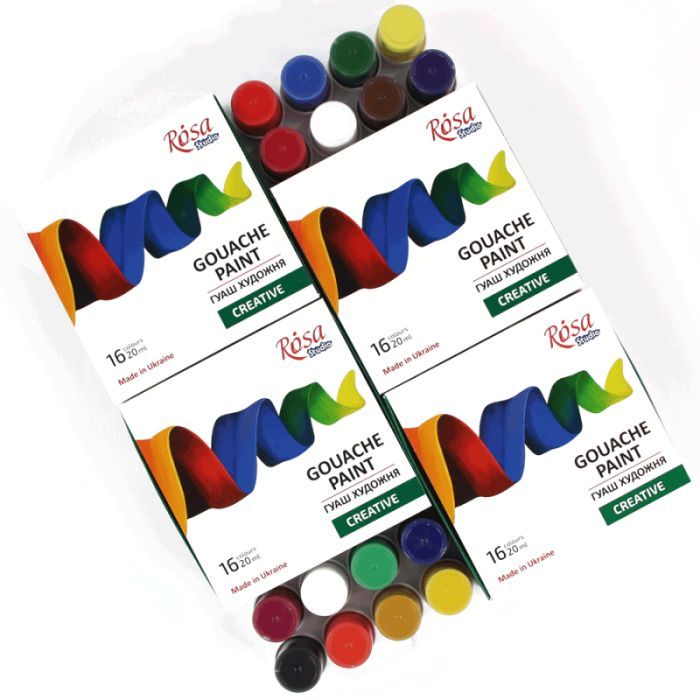 Гуашевые краски Rosa Studio Creative 16*20 мл (4823098531609) изображение 3