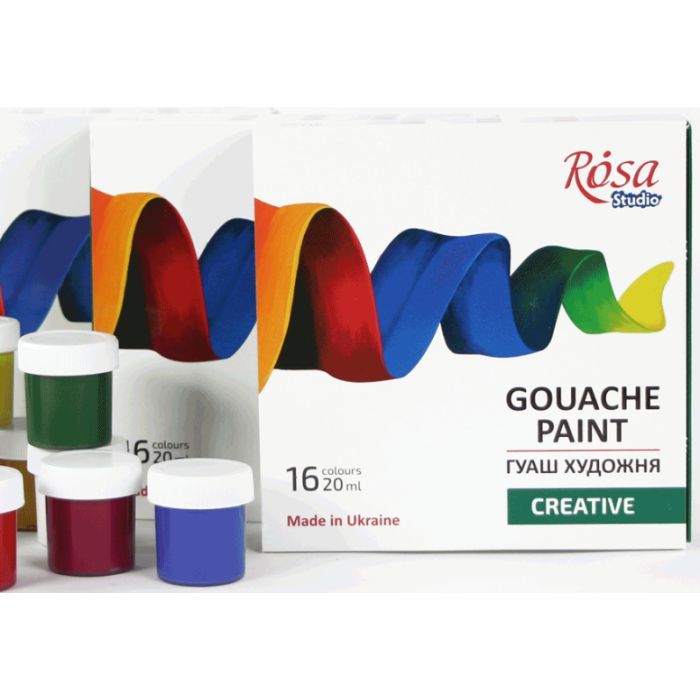 Гуашевые краски Rosa Studio Creative 16*20 мл (4823098531609) изображение 4
