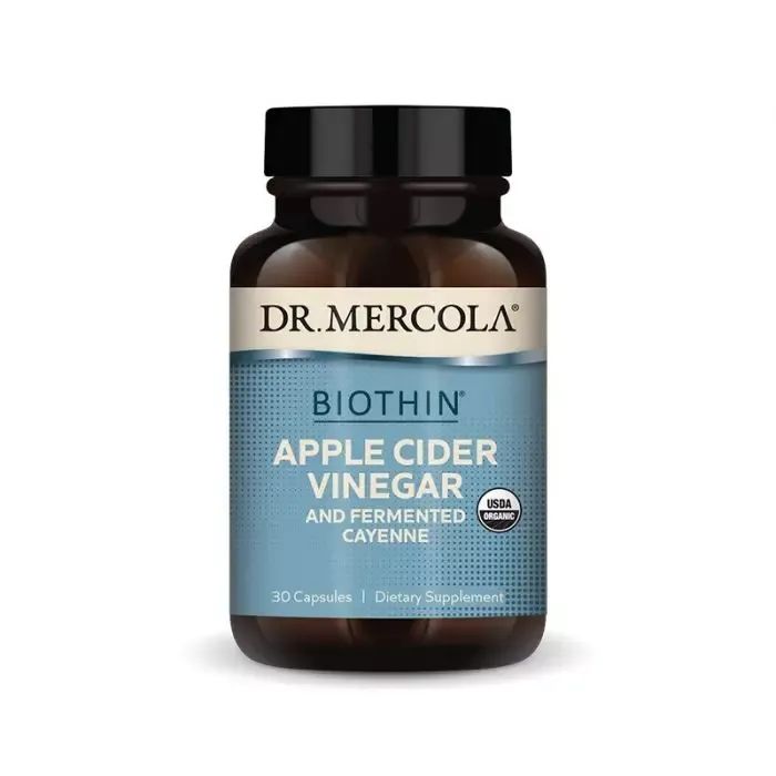 Трави Dr. Mercola Органічний ферментований Яблучний оцет та Кайєн (MCL01886)