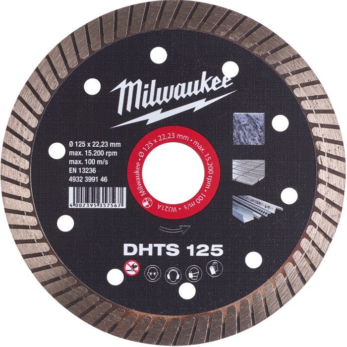 Круг отрезной Milwaukee алмазный DHTS 125, 125мм (4932399146)