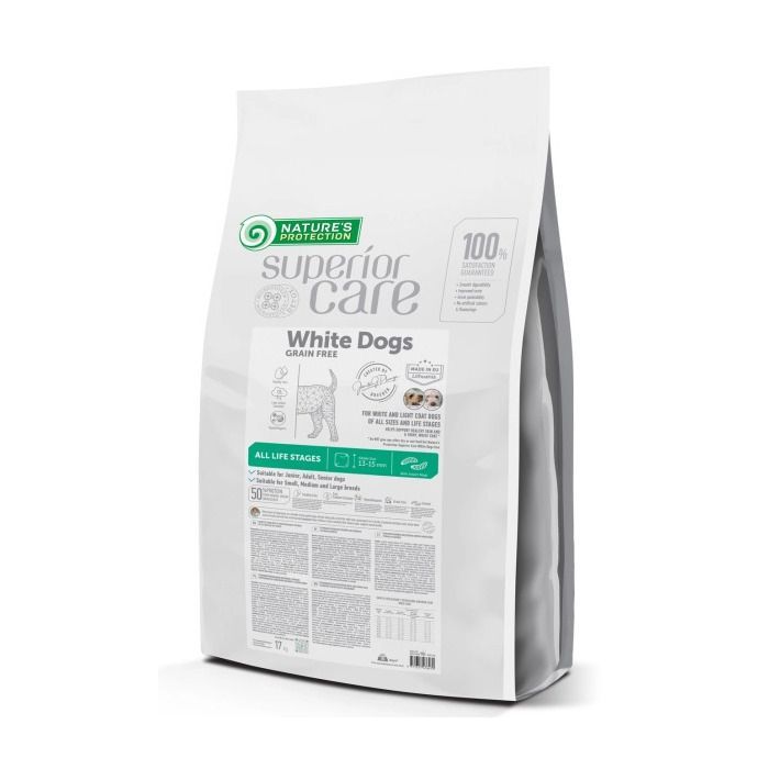 Сухий корм для собак Nature's Protection Superior Care White Dogs Grain Free Insect All Sizes and Life Stages 17 кг (NPSC47647)