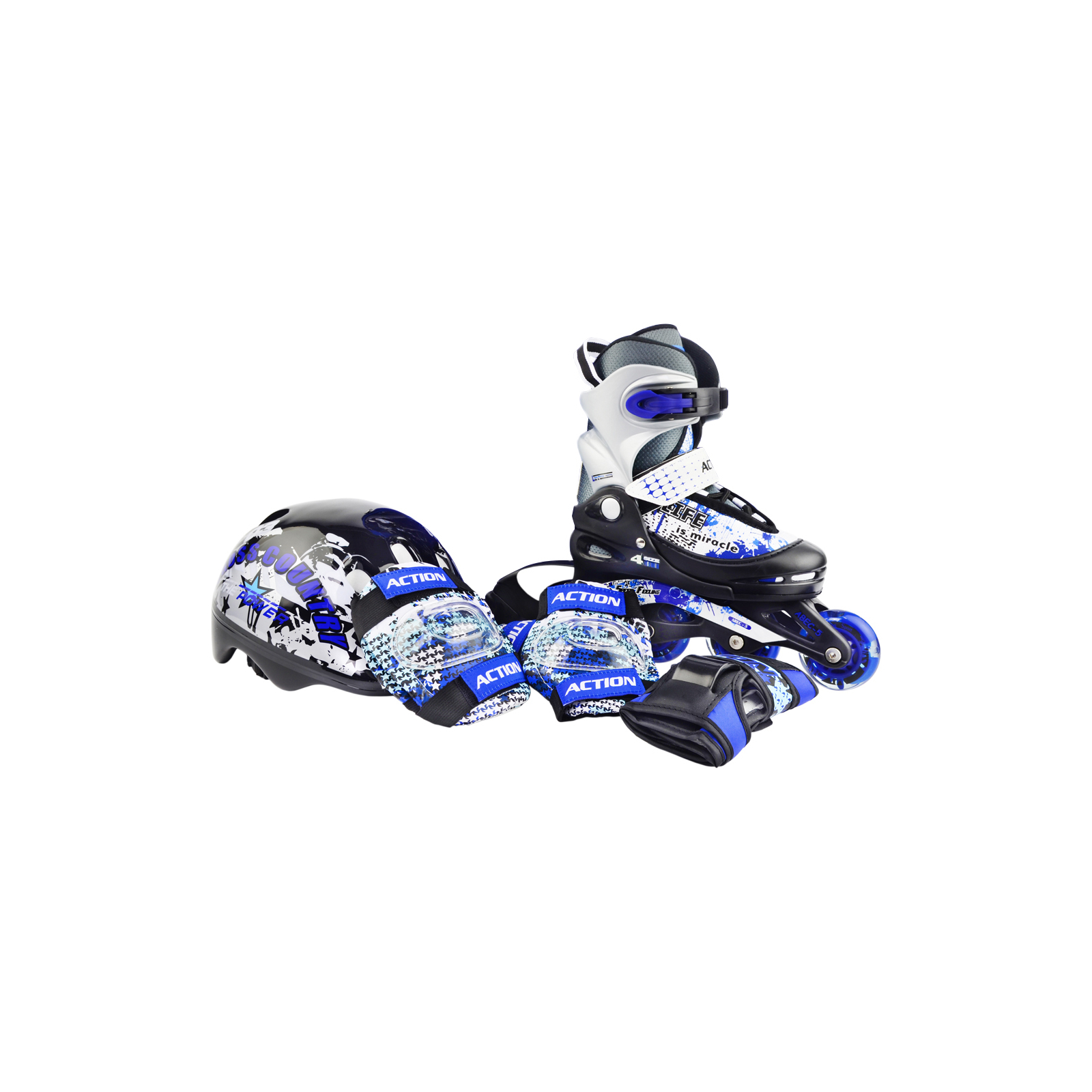 Роликові ковзани Action Zero Комплект Синій 26-29 (PW117CE308905/26-29)
