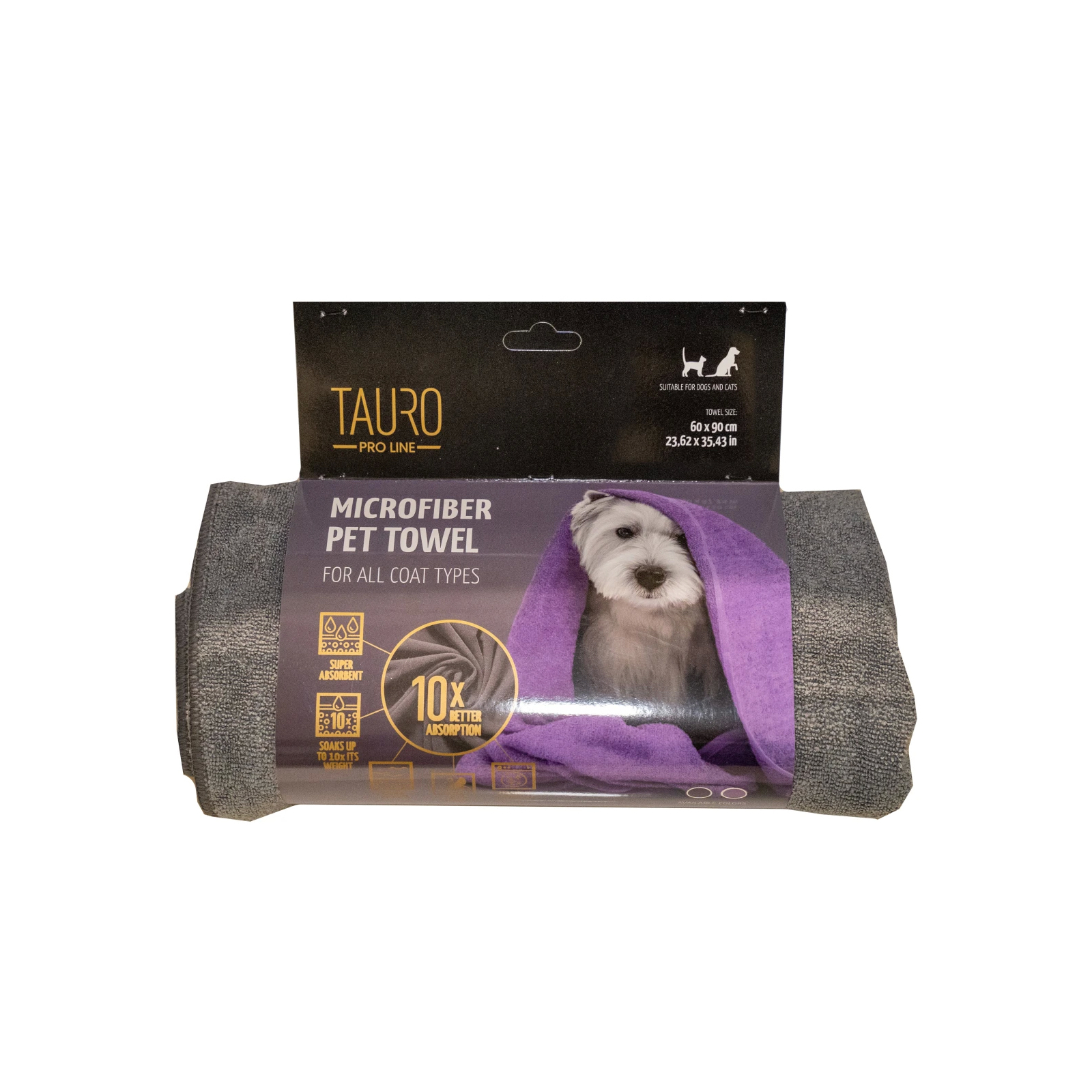 Полотенце для животных Tauro Pro Line из микрофибры 60х90 см серый (TPL63396)