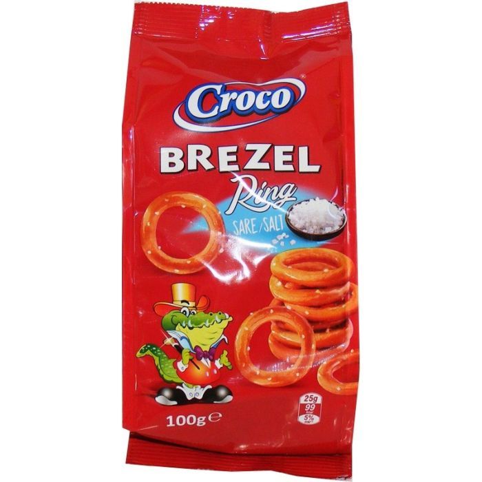 Соломка Croco Brezel Кольцами соленая 100 г (5941194003635)