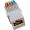 Модуль Keystone RJ45 UTP кат. 5е, Slim, безинструментальный Kingda (KD-KJ2047UC5E)