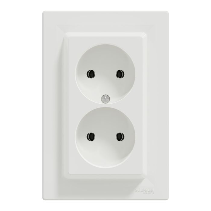 Розетка Schneider Electric ASFORA без заземления двойная крем (EPH9700123)