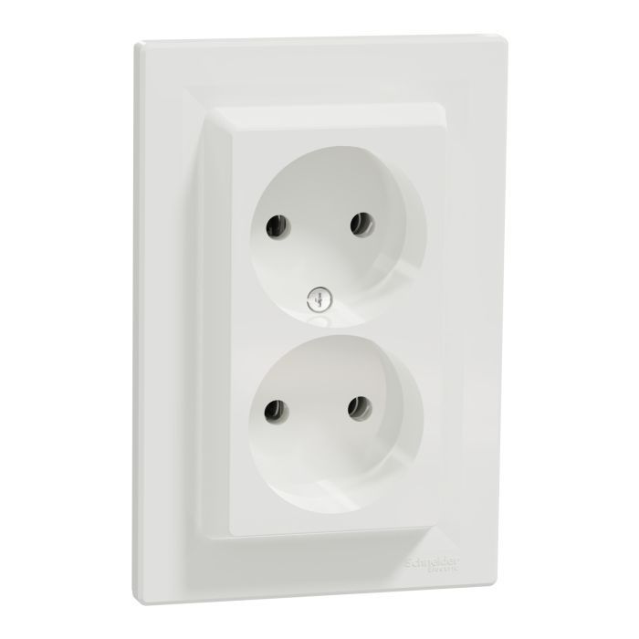 Розетка Schneider Electric ASFORA без заземления двойная крем (EPH9700123) изображение 2