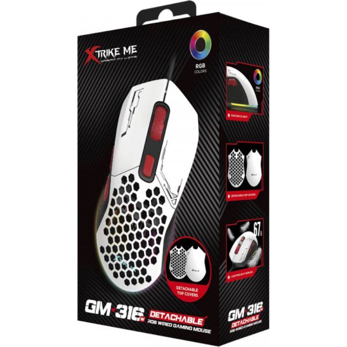 Мишка Xtrike ME GM-316W USB RGB White (GM-316W) зображення 9