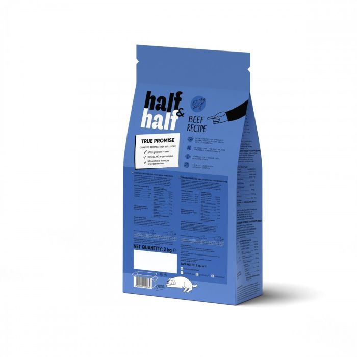 Сухий корм для собак Half&Half для великих порід з яловичиною 2 кг (4820261920765) зображення 2