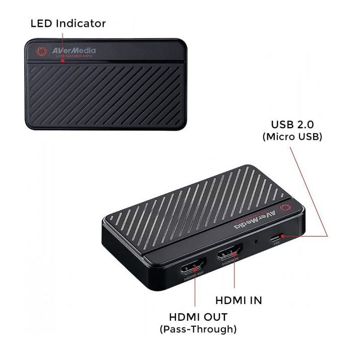Пристрій захоплення відео AVerMedia GC311 MINI, 1080p60(pass-trought), 1080p60(record) (61GC3110A0AB) зображення 4