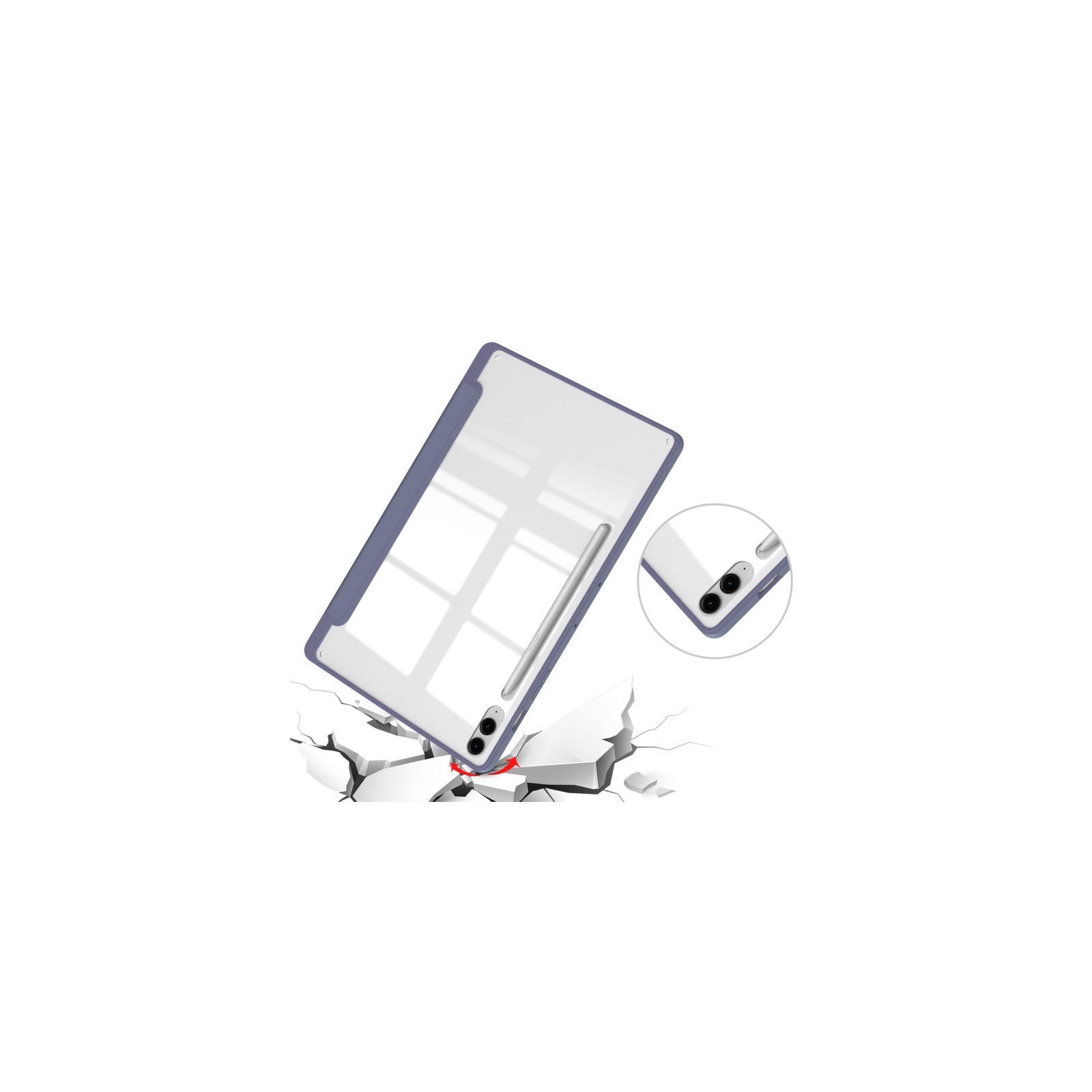 Чехол для планшета BeCover Soft Edge stylus holder Samsung Tab S9 Plus (SM-X810/SM-X816)/S9 FE Plus (SM-X610/SM-X616) 12.4" (710406) изображение 4
