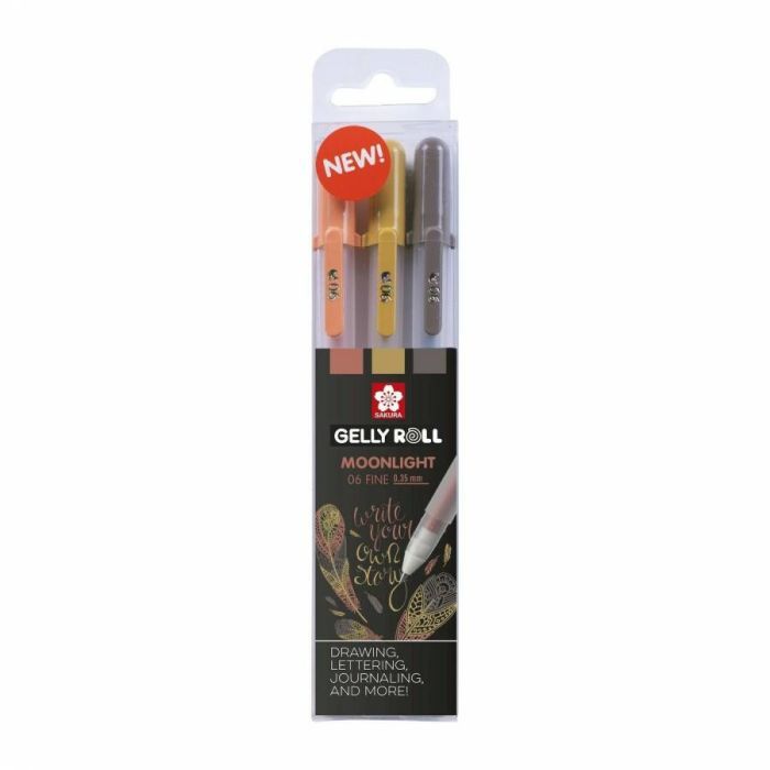 Ручка гелевая Sakura набор MOONLIGHT 06 NATURE 3 цвета (8712079448813) изображение 3