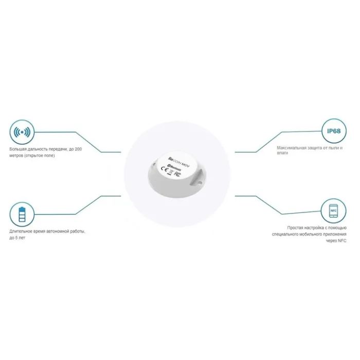 Аксессуар для охранных систем Teltonika Датчик руху ELA BLUE COIN MOV (PPEX00000600) изображение 3