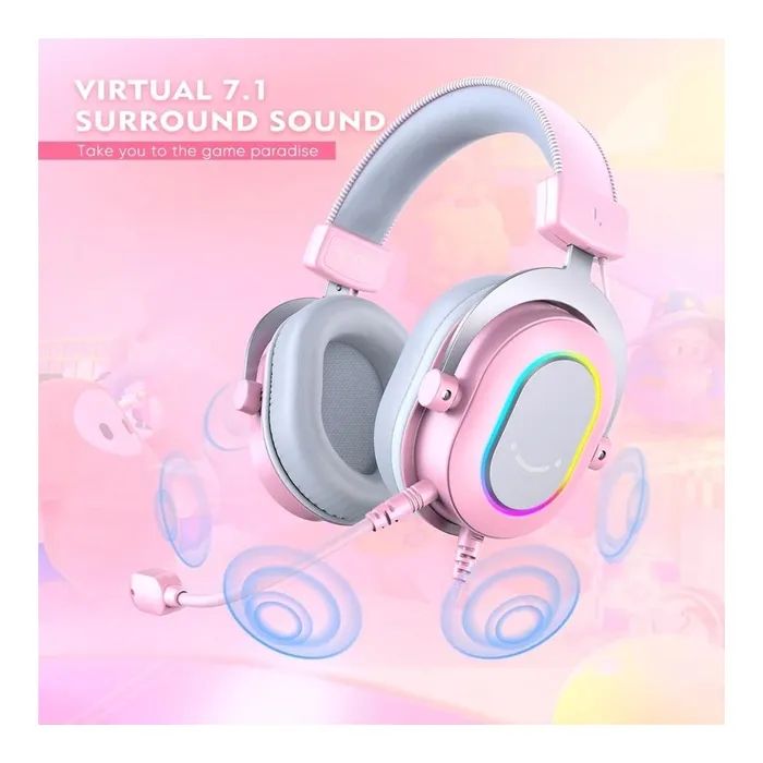 Наушники Fifine H6 RGB 7.1 Pink (H6P) изображение 6