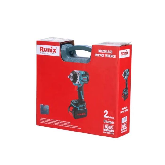 Гайковерт Ronix 20В, 550Нм, комплект (8655) зображення 10