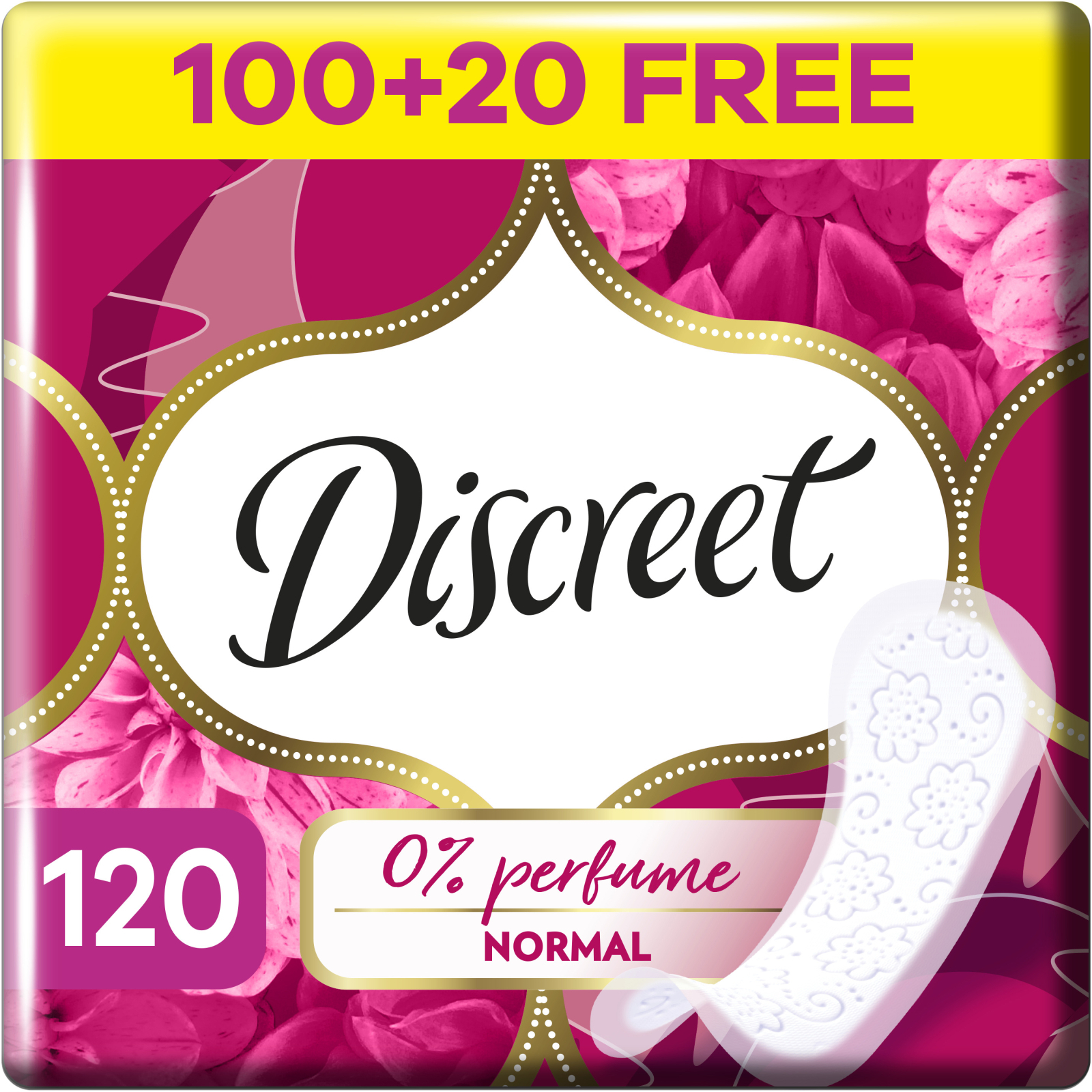 Щоденні прокладки Discreet Normal Без запаху 120 шт. (8700216234269)