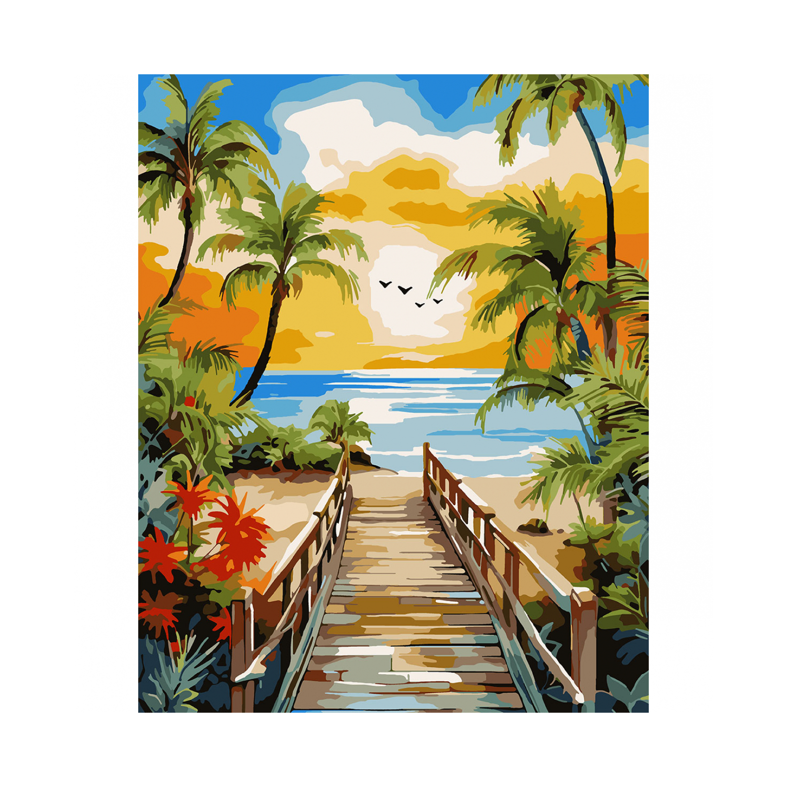 Картина по номерам Santi Тропічний пляж 40х50 см (954781)