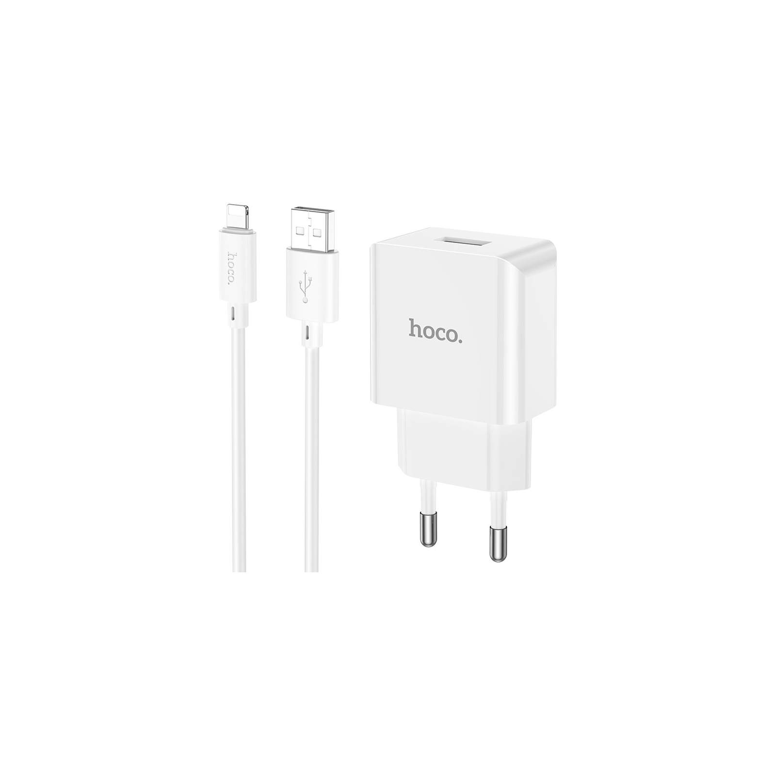Зарядное устройство HOCO C106A charger set(iP) White (6931474783899) изображение 2