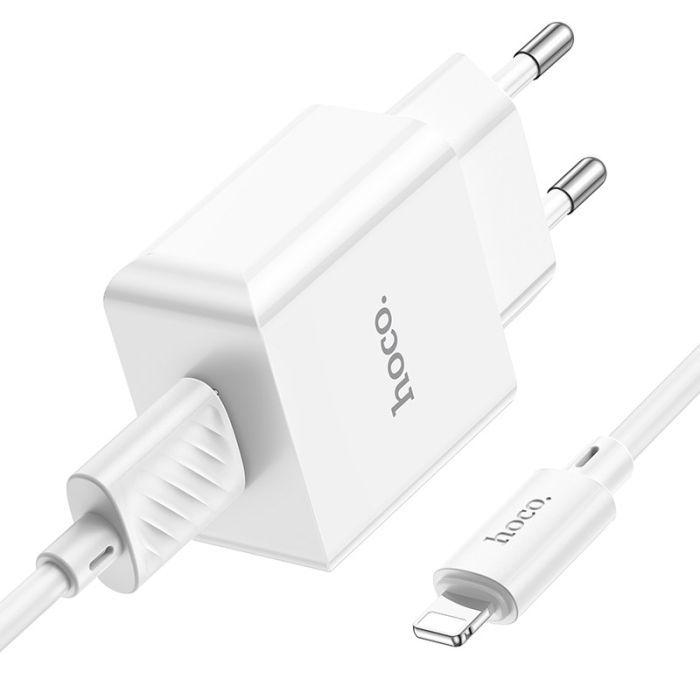 Зарядное устройство HOCO C106A charger set(iP) White (6931474783899) изображение 4