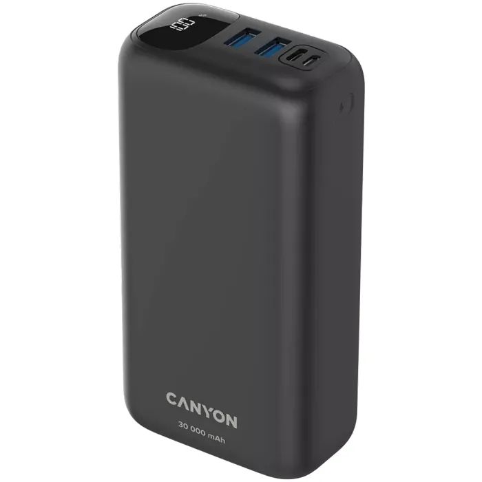 Батарея универсальная Canyon PB-301 30000mAh PD/20W, QC/3.0 (CNE-CPB301B) изображение 3